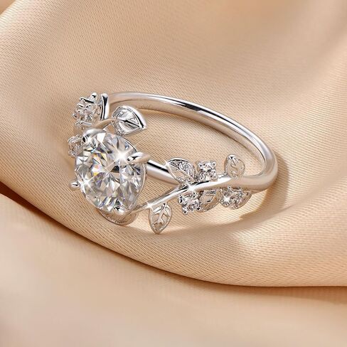 2ct Moissanite Twisting Vine Wedding Ring D Color VVS1 Clarity Moissanite 14K Gold-Plated Twisting Engagement Ring for Women Wife Anniversary Birthday Gifts in Saudi Arabia