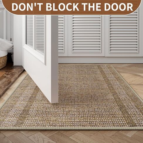3x5 Kitchen Runner Non Slip Kitchen Rugs Mat, Washable Hallway Runner Rug Soft Long Low Pile Farmhouse Entryway Floor Mat for Bedroom Laundry Living Room Beside Rug in Saudi Arabia