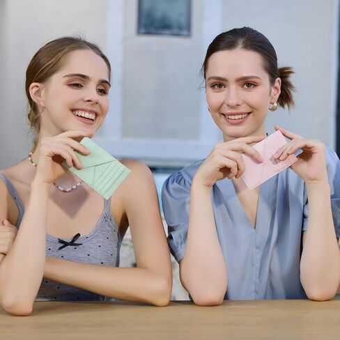 JEN & CO. محفظة Gail المصنوعة من الجلد النباتي RFID للنساء - حامل بطاقات نحيف مع جيب بسحاب ومنزلق (أخضر ربيعي) in Kuwait