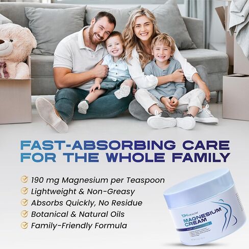 Magnesium Cream for Nerve and Muscle Comfort - Body Soothing Topical Lotion Support with Lavender Shea Butter - Nighttime Relaxing & Calming Foot & Body Rub for Legs Feet Back in Saudi Arabia