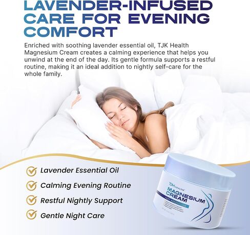 Magnesium Cream for Nerve and Muscle Comfort - Body Soothing Topical Lotion Support with Lavender Shea Butter - Nighttime Relaxing & Calming Foot & Body Rub for Legs Feet Back in Saudi Arabia