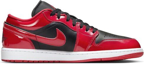Air Jordan 1 Low Bred Patent Mens Lifestyle Shoes (Black/Vasity Red/White) Size 10 in Kuwait