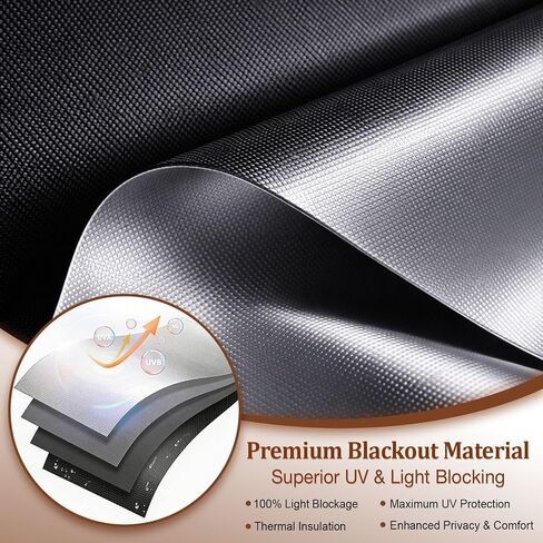 FINDMAG 100% Blackout Curtains for Bedroom, Magnetic Black Out Window Cover, 57" x 39" Portable No Drill Blinds for Windows for Theater Room, Home, Dorm, RV & Skylight, 420D Oxford Fabric in Saudi Arabia