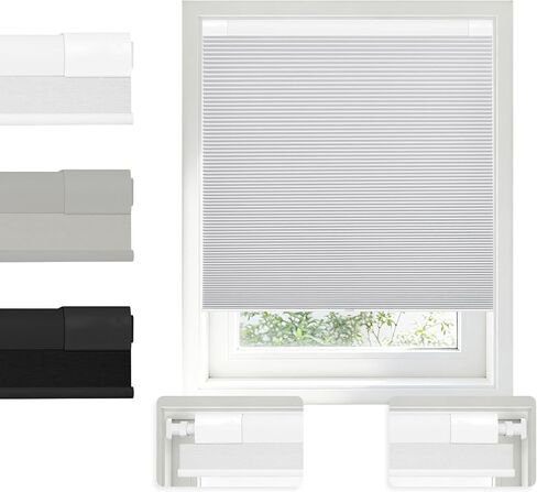 Customize Blackout Cellular Shades Cordless No Drill No Tools Blackout Cellular Shades Cordless Honeycomb Blinds Easy Install Thermal Insulated Noise Reduction Blinds for Indoor Windows in Kuwait