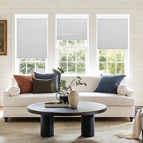 Customize Blackout Cellular Shades Cordless No Drill No Tools Blackout Cellular Shades Cordless Honeycomb Blinds Easy Install Thermal Insulated Noise Reduction Blinds for Indoor Windows in Kuwait