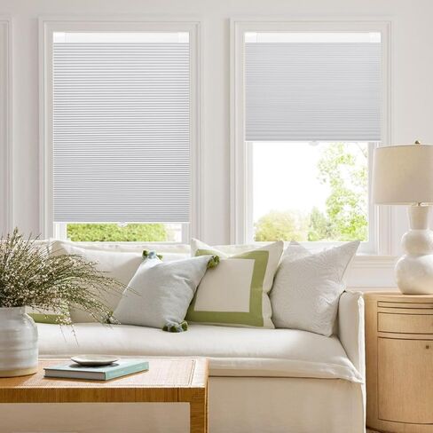 Customize Blackout Cellular Shades Cordless No Drill No Tools Blackout Cellular Shades Cordless Honeycomb Blinds Easy Install Thermal Insulated Noise Reduction Blinds for Indoor Windows in Kuwait