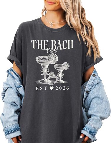 Bride and Bridesmaid Est. 2026 Matching Comfort Colors Shirt | The Bride and The Bach Club Party Tee in Saudi Arabia