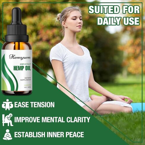 (3-Pack) Hemp Oil Drops High Potency - Pain Relief, Relax, 1,000,000 Maximum Strength Natural Hemp Oil - Organic Hemp Extract, Immune Support, Focus, Mood Enhancement in Saudi Arabia