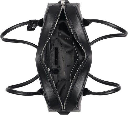 DKNY Women's Tiana Shoulder Bag, Black/Silver, One Size in Saudi Arabia