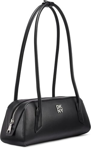 DKNY Women's Tiana Shoulder Bag, Black/Silver, One Size in Saudi Arabia