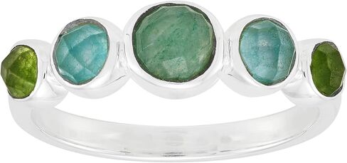 Silpada 'Let Things Grow' Sterling Silver Green Aventurine and Multi-Colored Quartz Ring in Kuwait