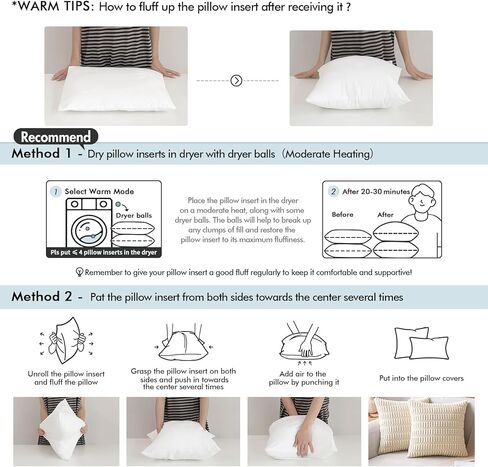 MIULEE Pack of 2 18x18 Outdoor Waterproof Throw Pillow Inserts, Decorative Water-Resistant Pillow Cushion for Patio Garden in Kuwait