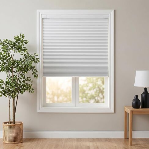 Custom Cordless Cellular Shades for Windows No Tools No Drill Blackout Honeycomb Shades Pull Down Pleated Blinds for Home Office Custom Size Color in Kuwait
