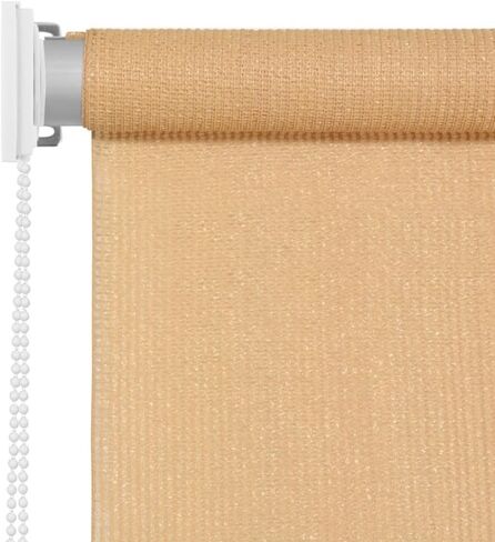 Zlink Outdoor Patio Roller Shades, 118" W x 79" L Roll Up Patio Shade, Sun Shades for Porch Balcony Backyard Gazebo Pergola, Fade Resistant & Easy Clean (Beige) in Saudi Arabia