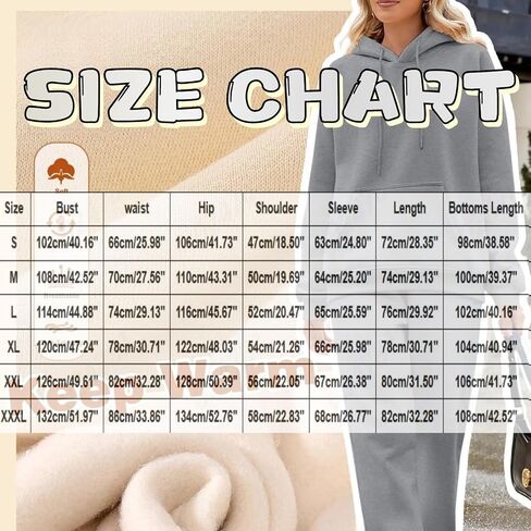 Sweatsuits Women 2 Piece Outfit Track Suits Fleece Hoodies Sweatshirt Jogger Sweatpant Sweat Set Fall Winter Clothes in Kuwait