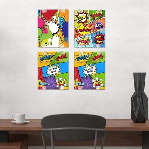 80 Pcs Comic Book Wall Display Clear Floating Display Shelves Comic Book Frame Holder Comic Book Display Wall, Invisible, No Screws Self Adhesive in Kuwait