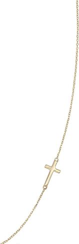 Bony Levy - 14K Yellow Gold Sideways Cross Pendant Necklace in Saudi Arabia
