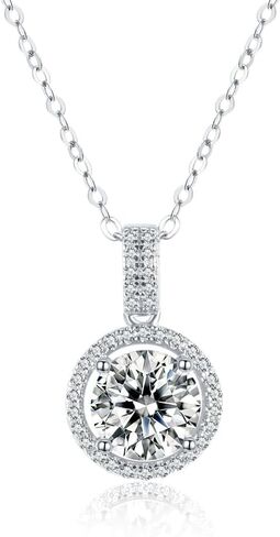 Moissanite Tennis Necklace Gift 2/3/4mm14K Real Gold Plating D Color VVS1 Exellent Cut Moissanite Diamond Tennis Necklace for Women and Men Aniversary/Valentine/Mother's Day/Father's Day Gift in Saudi Arabia