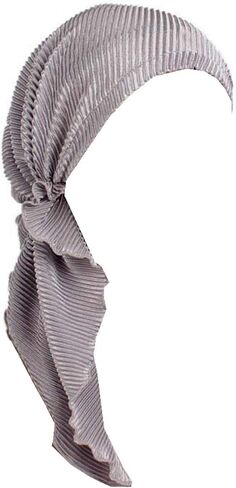 Qhome Women Soft Ruffle Head Scarf Chemo Hat Turban Pre-Tied Headwear Bandana Headscarf Tichel for Cancer Gray in Saudi Arabia