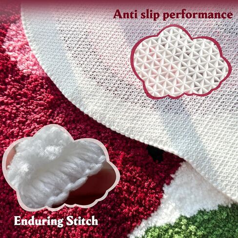 Cherry Rug, 19.5x23.5 inches Cherry Bath Mat for Bathroom, Cute and Fun Cherry Bathroom Decor, Anti Slip and Washable in Saudi Arabia