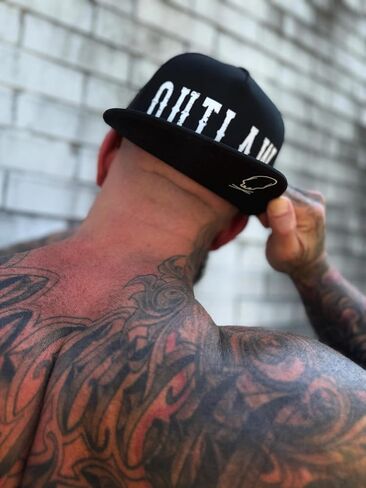 The Drive Clothing "Outlaw Hat for Men & Women | Funny Offensive Fitted Baseball Cap | Structured Streetwear Hat | Bold Statement Urban Casual Headwear | Black in Saudi Arabia
