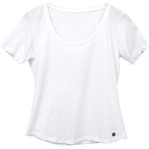 Womens Organic T Shirt White | Fair Trade Scoop Neck Tee | Certified Organic 100% Cotton Shirt - Eco Friendly