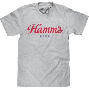 Tee Luv Men's Hamm's Red Script Beer Logo Shirt