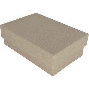 888 Display - Pack of 10 Boxes of 8" x 2" x 1" Kraft Brown Matte Finish Cotton Filled Jewelry Boxes