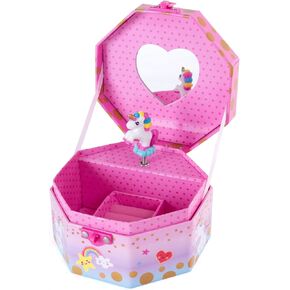Hot Focus Musical Girls Jewelry Box – Rainbow Unicorn Music Jewel Storage Box – Plays Beethoven’s Für Elise