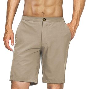 33,000ft Mens Classic-Fit 9" Shorts Quick Dry Golf Shorts Elastic Waist Drawstring Casual Daily Shorts for Hiking, Fishing