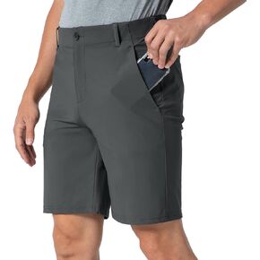 TBMPOY Men's Stretch Golf Work Shorts 5 Pockets Cargo Hiking Lightweight Quick Dry Short for Travel Camping