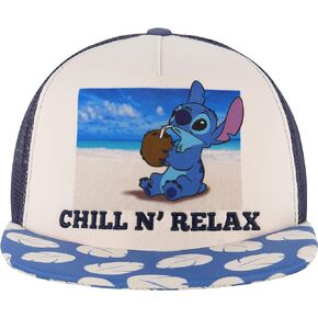 Concept One Unisex Adult Disney Stitch Trucker Hat, Chill N Relax Skater Baseball Cap, Multi, One Size US