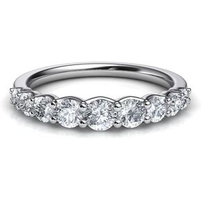 خاتم زفاف بريفيلي 18 قيراط مطلي بالذهب الأبيض 925 من الفضة الإسترليني 0.75 قيراط من الماس المويسانتي المقلد للنساء in Kuwait