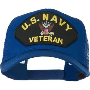 e4Hats.com US Navy Veteran Military Patch Mesh Back Cap