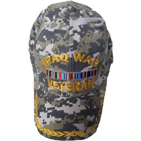 Iraq War Veteran Camo Style Embroidered Baseball Cap Ball Hat Iraqi Freedom