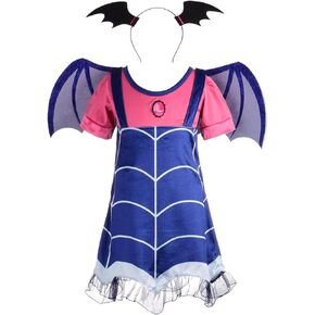 Dressy Daisy Toddler Little Girls Dress Up Boo-Tiful Halloween Costume Fancy Party Vampire Outfit Set with Head band