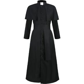 GRAJTCIN Mens Priest Costume Clergy Robe Praise Worship Robes
