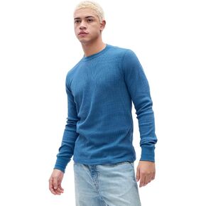 GAP Men's Long Sleeve Waffle Crewneck Tee T-Shirt