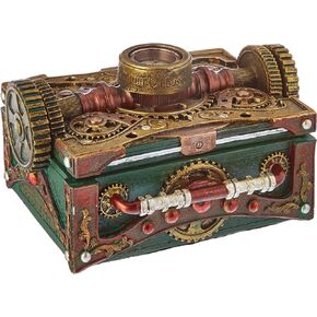 Pacific Trading Steampunk Trinket/Jewelry Box Steam Punk W/Compass