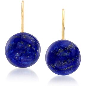 Ross-Simons Lapis Earrings in 14kt Yellow Gold