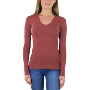 ToBeInStyle Women's Long Sleeve V-Neckline T-Shirt