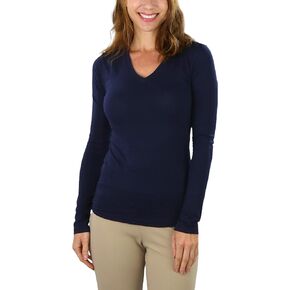 ToBeInStyle Women's Long Sleeve V-Neckline T-Shirt