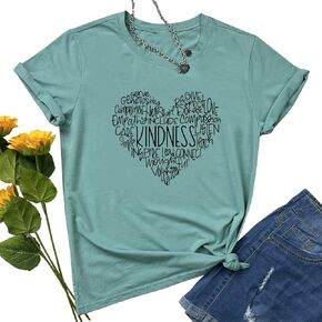 YITAN Women Graphic Tees Cute Shirts Casual Cotton Clothes