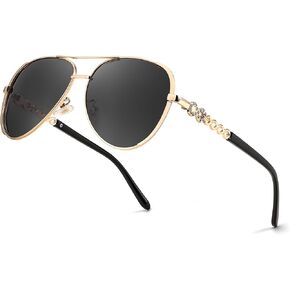 FEISEDY Retro Polarized Aviator Sunglasses for Women 70s Vintage Trendy Shades B4147