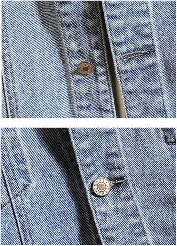 سترة Idopy الرجالية الكاجوال من الدنيم بدون أكمام مع غطاء للرأس in Kuwait