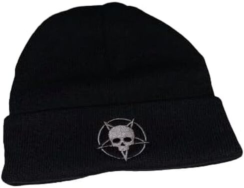 Valhalla ltd Skull Beanie – Cool Black Beanie for Men and Women – Acrylic Stocking Cap in Saudi Arabia