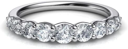 خاتم زفاف بريفيلي 18 قيراط مطلي بالذهب الأبيض 925 من الفضة الإسترليني 0.75 قيراط من الماس المويسانتي المقلد للنساء in Kuwait