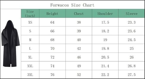 فورواكوس رداء بقلنسوة للرجال البالغين من جيدي، رداء تنكري بتصميم عباءة فارس بغطاء للراس لحفلات الهالوين التنكرية in Kuwait