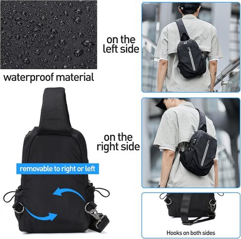 شنطة ظهر كروس صغيرة سوداء للرجال والنساء in Kuwait