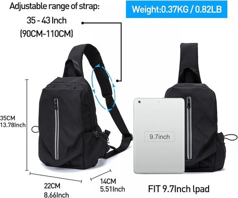 شنطة ظهر كروس صغيرة سوداء للرجال والنساء in Kuwait